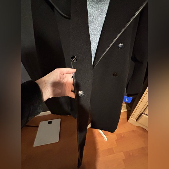 NWT Tahari Black Belted Mid Length Coat Size XL - Picture 7 of 11